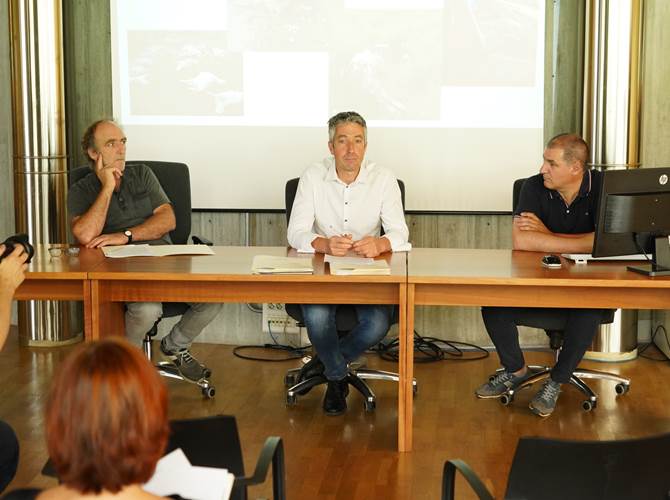 Da sx Antonello Ferrari, Giacomo Broch e Massimo Gentili