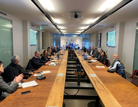 Panoramica della riunione ospitata alla sala consiglio della Federazione Trentina della Cooperazione