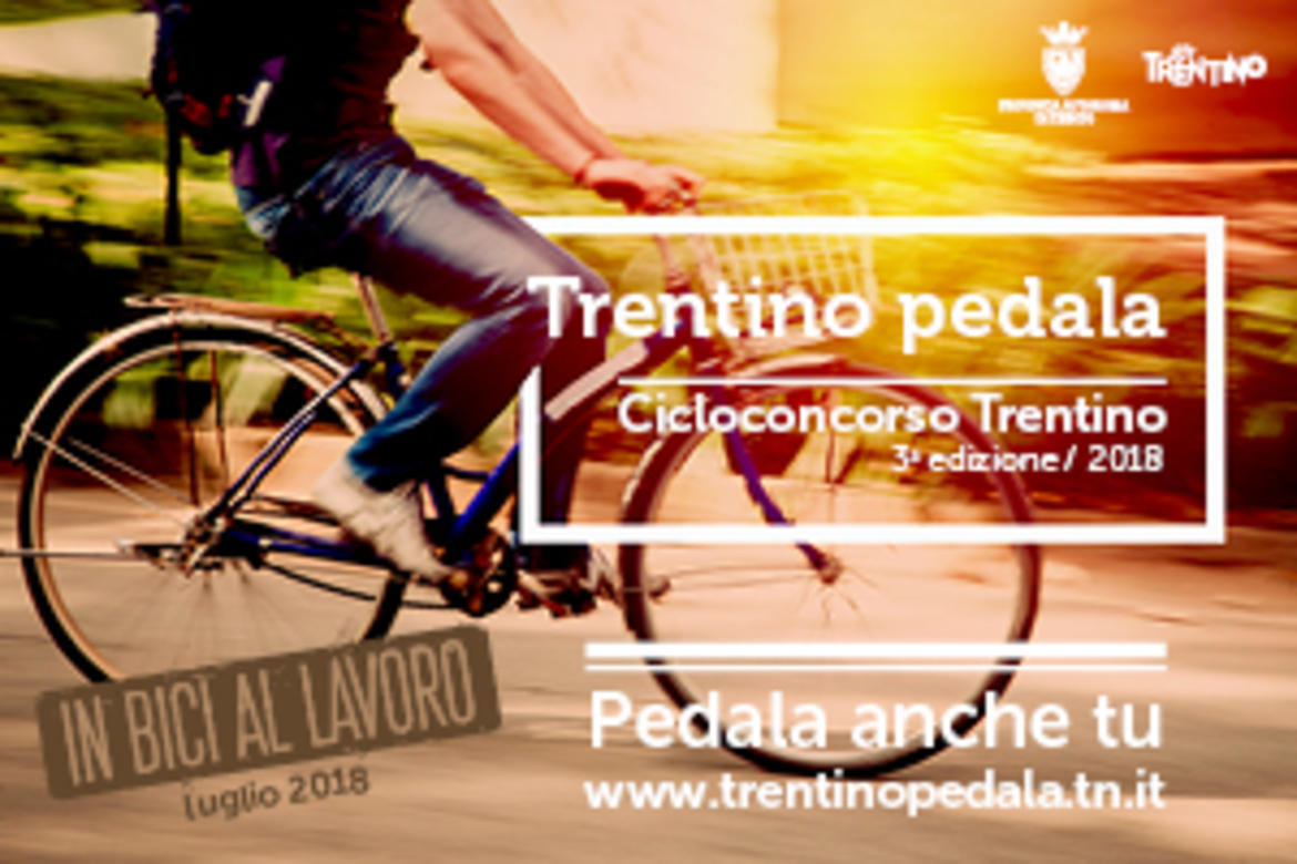 Ha preso il via la nuova edizione di &quot;Trentino pedala&quot;, il ciclo concorso promosso dall’Assessorato alle infrastrutture e ambiente – Servizio sviluppo sostenibile e aree protette, che ha l’obiettivo di incoraggiare tutti i cittadini ad utilizzare sempre più spesso la bicicletta negli spostamenti quotidiani. 