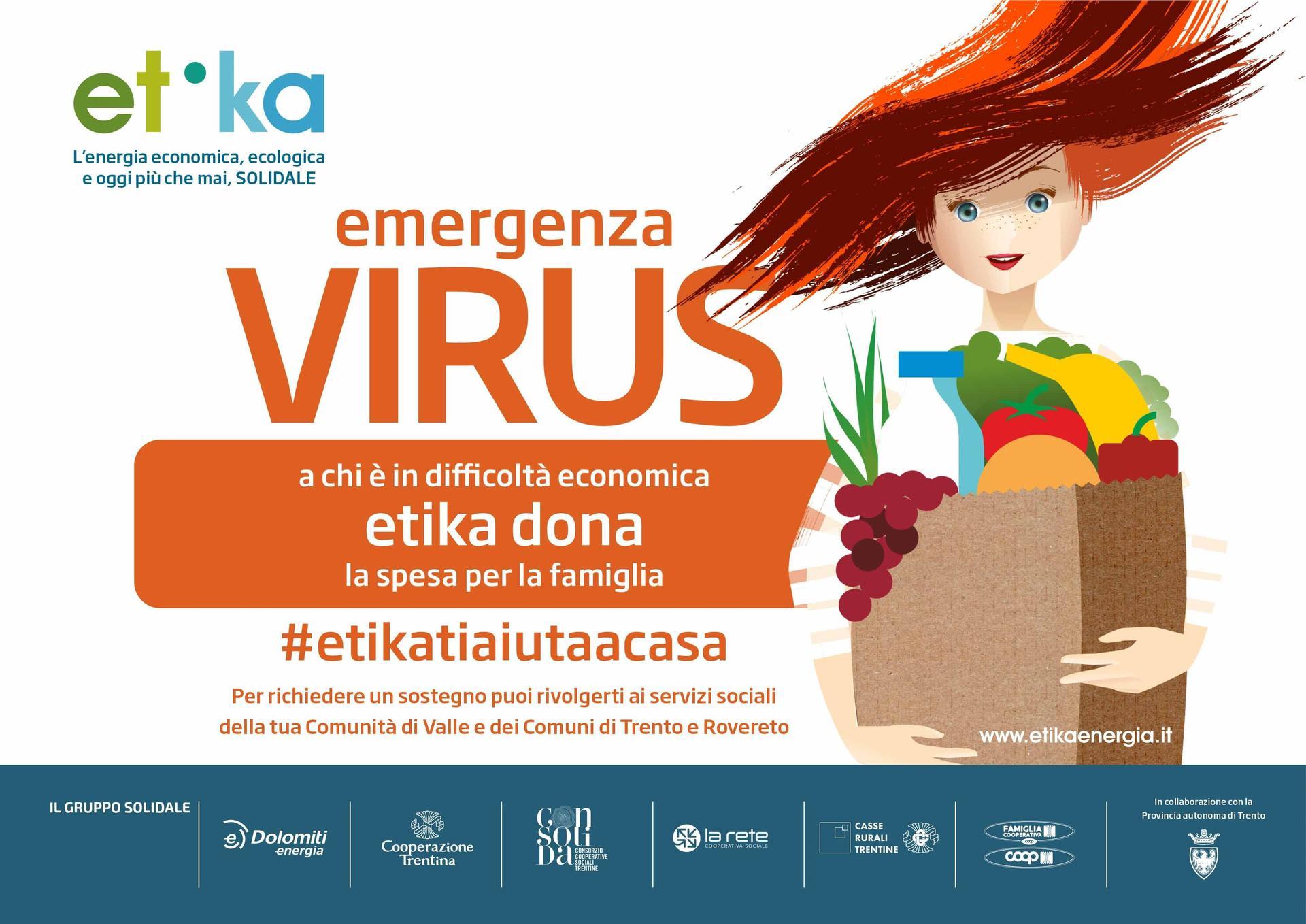 Sostegno alle famiglie, con #etikatiaiutaacasa spesa gratuita per chi è in difficoltà La consegna a domicilio è garantita grazie ai volontari di Trentino solidale.