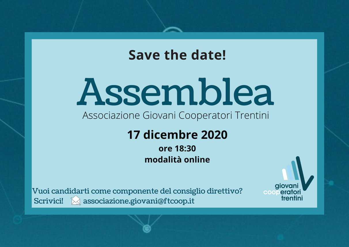 Appuntamento alle 18.30 in modalità online. Tutti i soci e le socie sono invitati a partecipare!