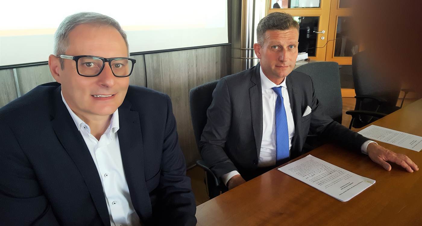 Da sinistra Federico Barbi direttore commerciale e Stefano Albasini presidente Trentingrana Concast