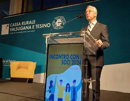 Il presidente Dandrea durante il suo intervento