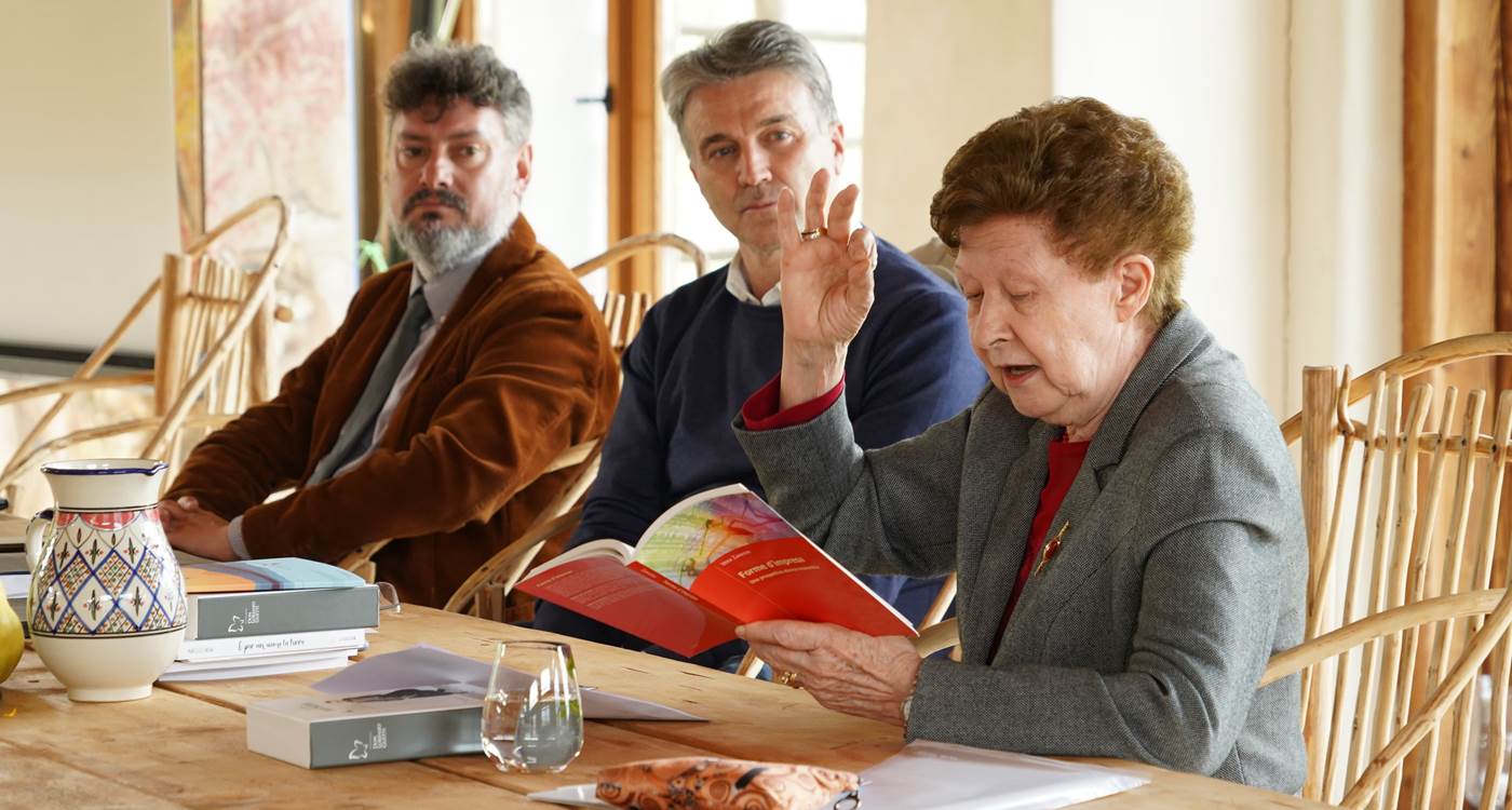 Da sx Tito Menzani, Michele Dorigatti e Vera Negri Zamagni