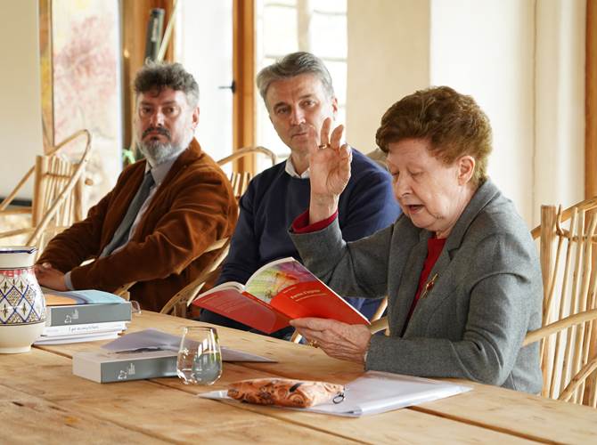 Da sx Tito Menzani, Michele Dorigatti e Vera Negri Zamagni